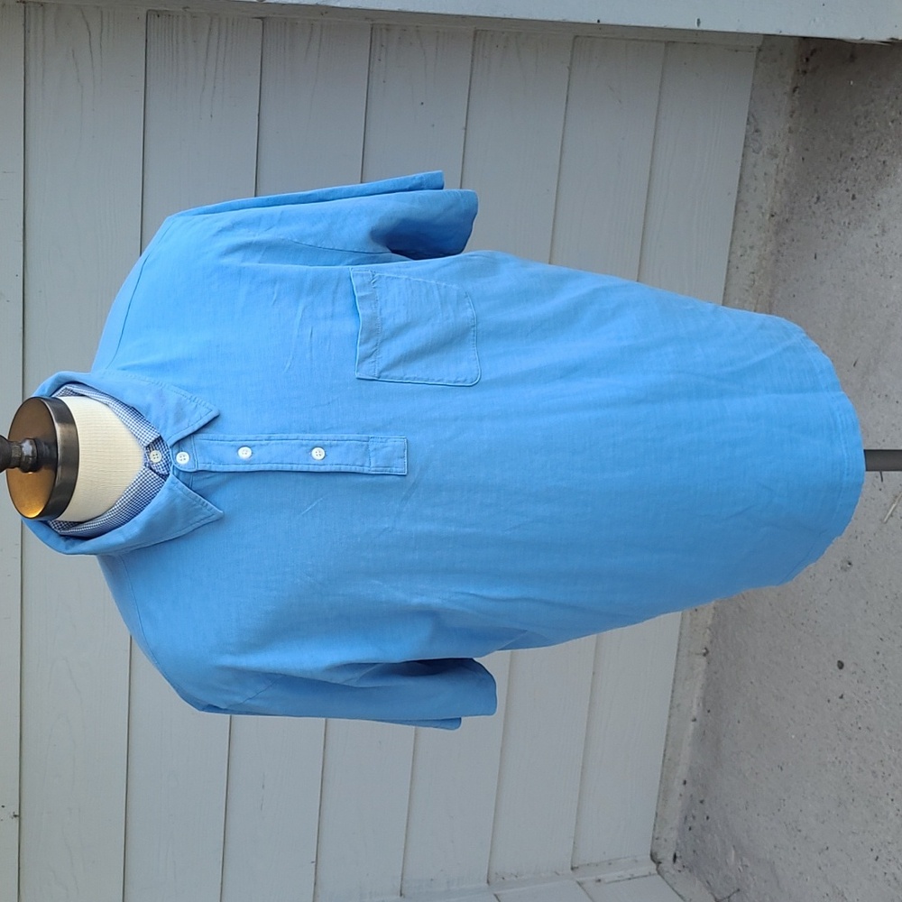 FAHERTY Blue Azure Sunwashed Garment Dyed Cotton XXL Short Sleeve Polo Shirt NEW